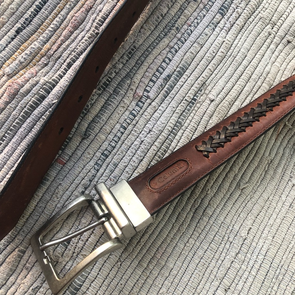 38 Columbia Leather Reversible Men Belt 38